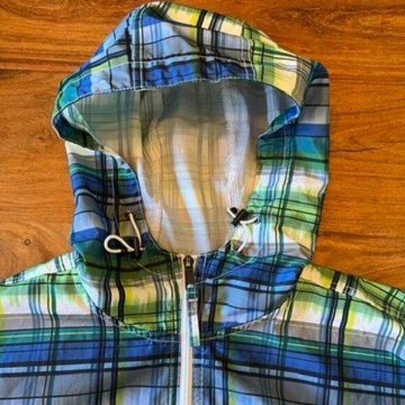 Champion Nylon Plaid Stadium Packable 1/4 Zip Pullover Windbreaker Jacket Mens M - Picture 4 of 12